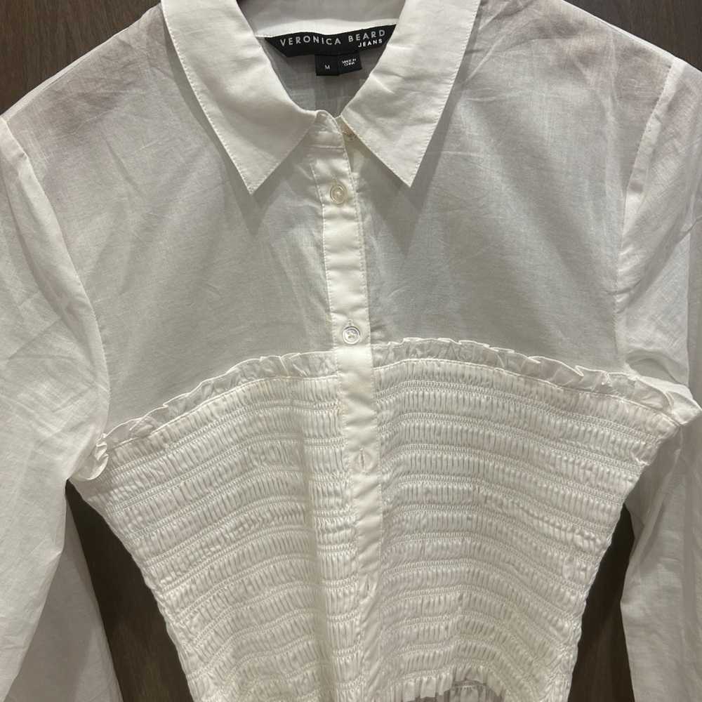 Veronica Beard White Women's Top, Emerson Blouse